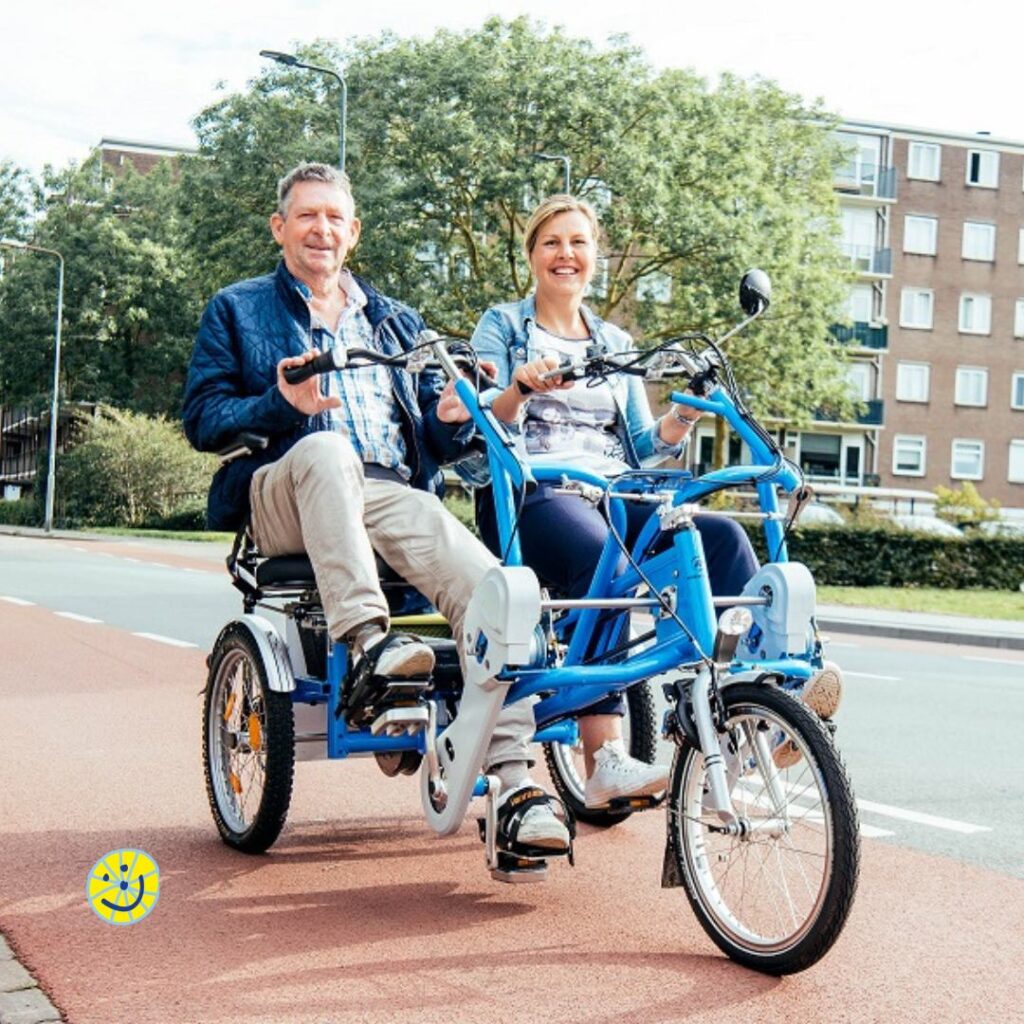 Fietsmaatjes samen op de fiets